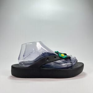 CROCS Classic Platform Black Slip-On Clogs Elevated Comfort Shoes Womens Size 8